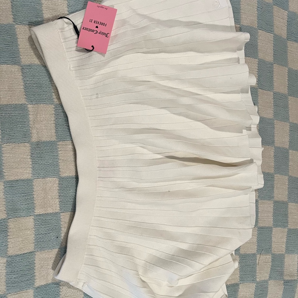 Juicy Couture White Bubble Mini Skirt